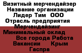 Визитный мерчендайзер › Название организации ­ Лидер Тим, ООО › Отрасль предприятия ­ Мерчендайзинг › Минимальный оклад ­ 18 000 - Все города Работа » Вакансии   . Крым,Гаспра